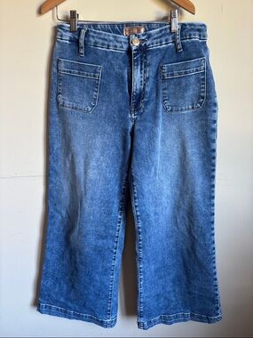 Kut from the Kloth Medium Blue Meg Wide-Leg Jeans